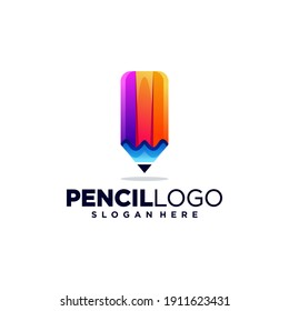 Vector illustration of colorful pencils on white background