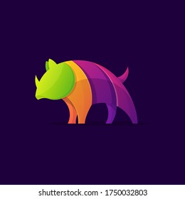 Vector illustration of colorful Pig logo template.
Suitable for Creative Industries, Company, Multimedia, Entertainment, Education, Shop 
and other related business