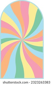 Vector illustration of a colorful portal. Portal to another dimension.