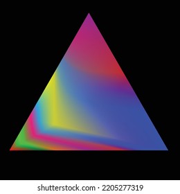 Vector Illustration . Colorful prism.Liquid gradient Logo . Design element . Abstract Geometric triangle .