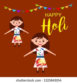 Vector illustration of a Colorful Promotional Background for Festival of Colors Holi Celebration.