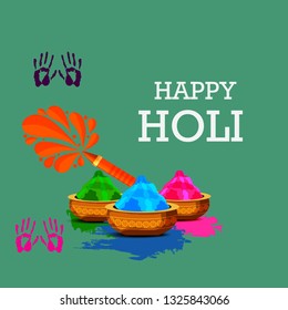 Vector illustration of a Colorful Promotional Background for Festival of Colors Holi Celebration.