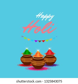 Vector illustration of a Colorful Promotional Background for Festival of Colors Holi Celebration.
