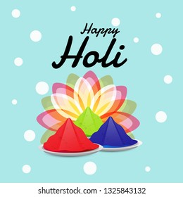 Vector illustration of a Colorful Promotional Background for Festival of Colors Holi Celebration.