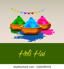 Vector illustration of a Colorful Promotional Background for Festival of Colors Holi Celebration.