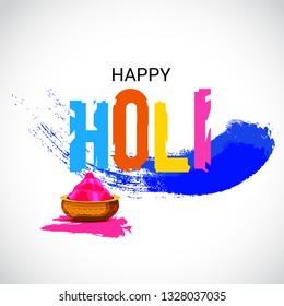 Vector illustration of a Colorful Promotional Background for Festival of Colors Holi Celebration.