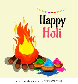 Vector illustration of a Colorful Promotional Background for Festival of Colors Holi Celebration.