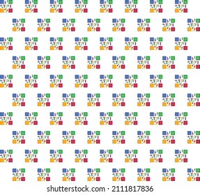 Vector illustration of Colorful qr pattern abstract background