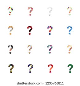 vector illustration of colorful question marks grid or pattern for background designs