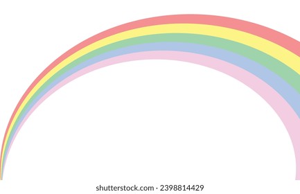 Vector illustration of the colorful rainbow.