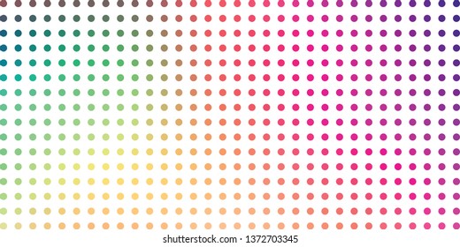 vector illustration of colorful rainbow dots pattern on white background for subtle textures