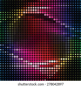 A vector illustration of a colorful rainbow tiles abstract background.