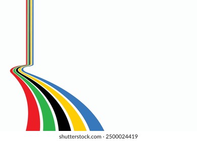 Vector illustration of a colorful rainbow wave representing the 