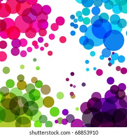 Vector - Illustration of colorful retro circles or bubbles with space for text