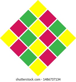 Vector illustration of colorful rhombus