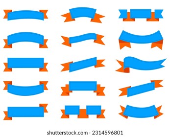 vector illustration of colorful ribbon for label and tag for certificate, template advertisement and banner designing