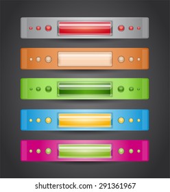 Vector illustration with colorful ribbons.