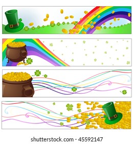 Vector illustration of Colorful saint patrick day  party banners