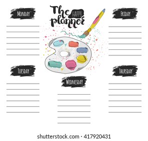 Vector illustration of colorful school lessons C. It can be used as a poster, greeting card, invitation, printed materials. Vector illustration