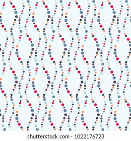 Vector illustration of colorful seamless dot pattern with soft color background. Abstract design wallpaper.