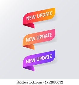 Vector illustration colorful vector set banners new update banner.