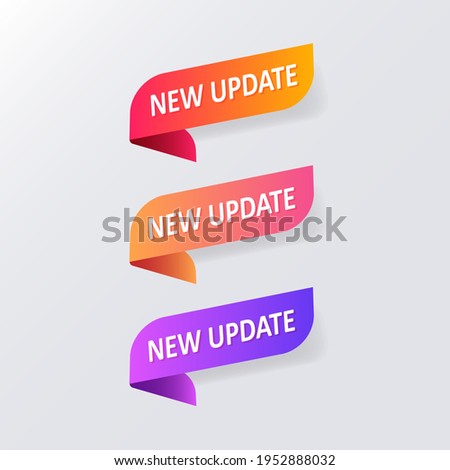 Vector illustration colorful vector set banners new update banner.