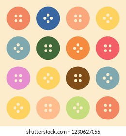 Vector illustration of colorful sewing buttons collection background