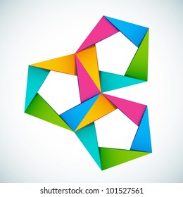 Vector illustration colorful shapes composition