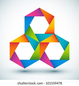 Vector illustration colorful shapes composition