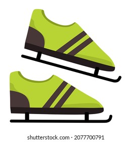 vector illustration of colorful skates, winter theme