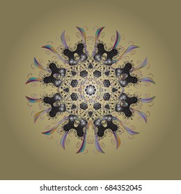 Vector illustration. Colorful snowflake Vector illustration. Snowflake icon, isolated. Flat design. Icons, labels. Vector winter snowflakes on colorful background.