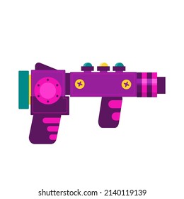Ilustración vectorial con un colorido destello espacial. Ilustración plana aislada en fondo blanco.
