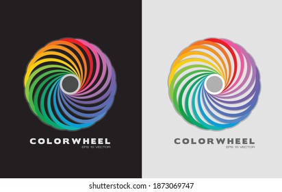 Vector illustration of colorful spectrum design element 