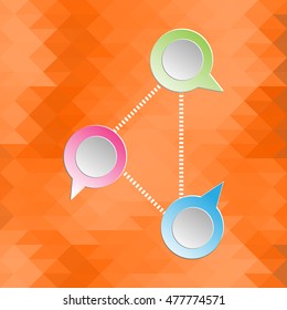 Vector illustration of colorful in Speech Bubbles
