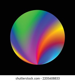 Ilustración vectorial. Ámbito colorido .Logotipo de gradiente líquido . Elemento de diseño. Resumen Forma geométrica .