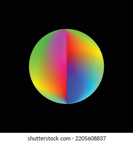 Ilustración vectorial. Ámbito colorido .Logotipo de gradiente líquido . Elemento de diseño. Resumen Forma geométrica .