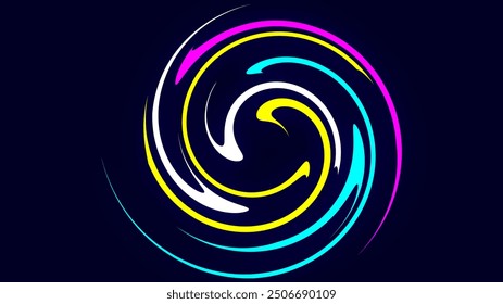 Vector illustration of colorful spiral shapes