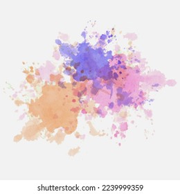 Vector illustration. Colorful splash. Hand drawn watercolor contemporary artistic posters. Wall design.  