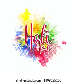 Vector Illustration Of Colorful Splash For Happy Holi Background.