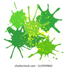 vector illustration of colorful splashes of paint