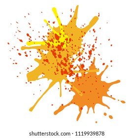 vector illustration of colorful splashes of paint