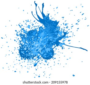 vector illustration of colorful splashes of paint