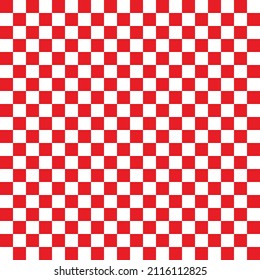 Vector illustration of a colorful square pattern with red and white alternating colors for the background.