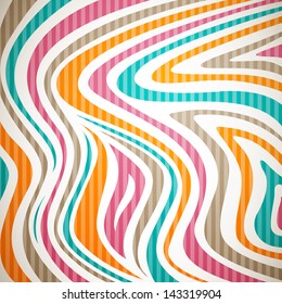 Vector Illustration of a Colorful Striped Background