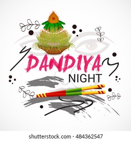 Vector illustration of a colorful stylish text background for Happy Navratri festival.