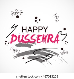 Vector illustration of colorful stylish text for dussehra.