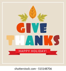 Vector illustration of a Colorful Stylish Text Background For Happy Thanksgiving.
