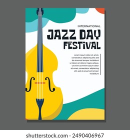 vector illustration colorful summer Jazz music festival banner flat design