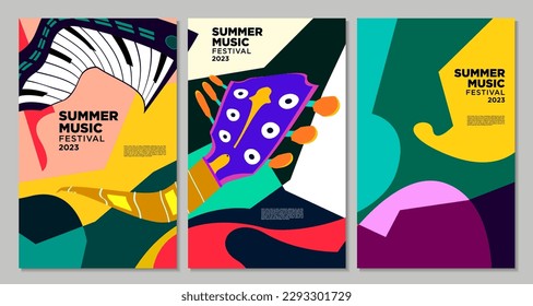 Vector illustration colorful summer music festival banner
 - Shutterstock ID 2293301729