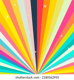 illustration vectorielle Couleur soleil burst arrière-plan grunge rétro bannière publicitaire sur les médias sociaux professionnels. Conception abstraite des coups de soleil. Soleil levant ou rayon de soleil, soleil éclatant rétro